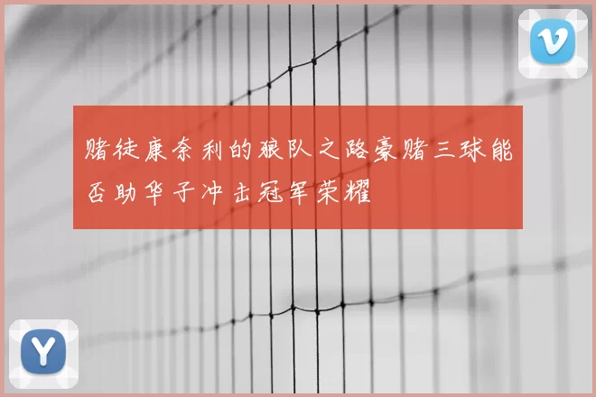 赌徒康奈利的狼队之路豪赌三球能否助华子冲击冠军荣耀